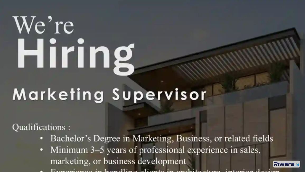 Lowongan kerja marketing supervisor